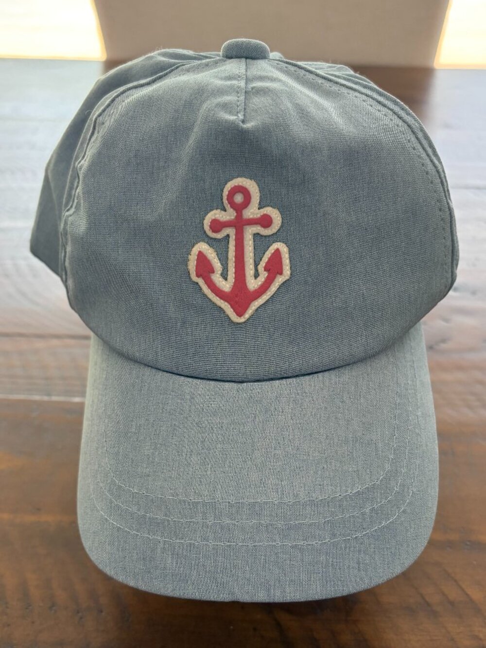 Anchor Blue and Pink Embroidered Hat Kids